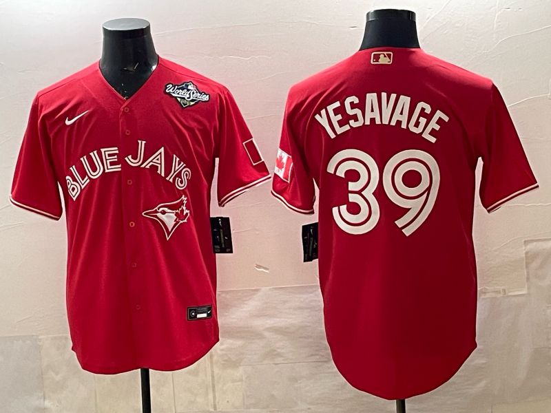 Men 2025 Toronto Blue Jays #39 Yesavage Red Game Nike MLB Jersey style 04